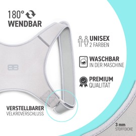 Back Bodyguard Posture Corrector – Innovative Back Straightener for Upright Posture – Posture Corrector – Straight Back, Grey, L