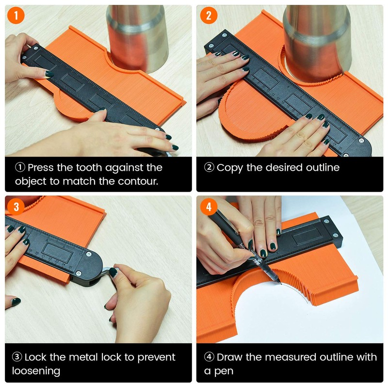 Contour Gauge Duplicator with Lock, 2 Pack Widen Shape Contour