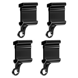 TOKPLNU Curtain Track End Stop for Flexible Bendable Curtain Track,4 Pack Black Curved Siding Ceiling Wall Mount Curtain Rail Ends Cap