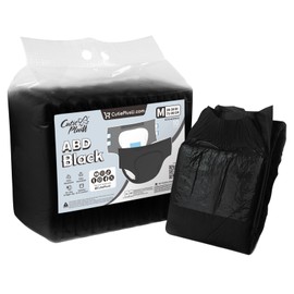 CutiePlusU Disposable Adult Diaper Heavy Absorption Dry Surface Adult Diapers All Night- Black 10 Pieces