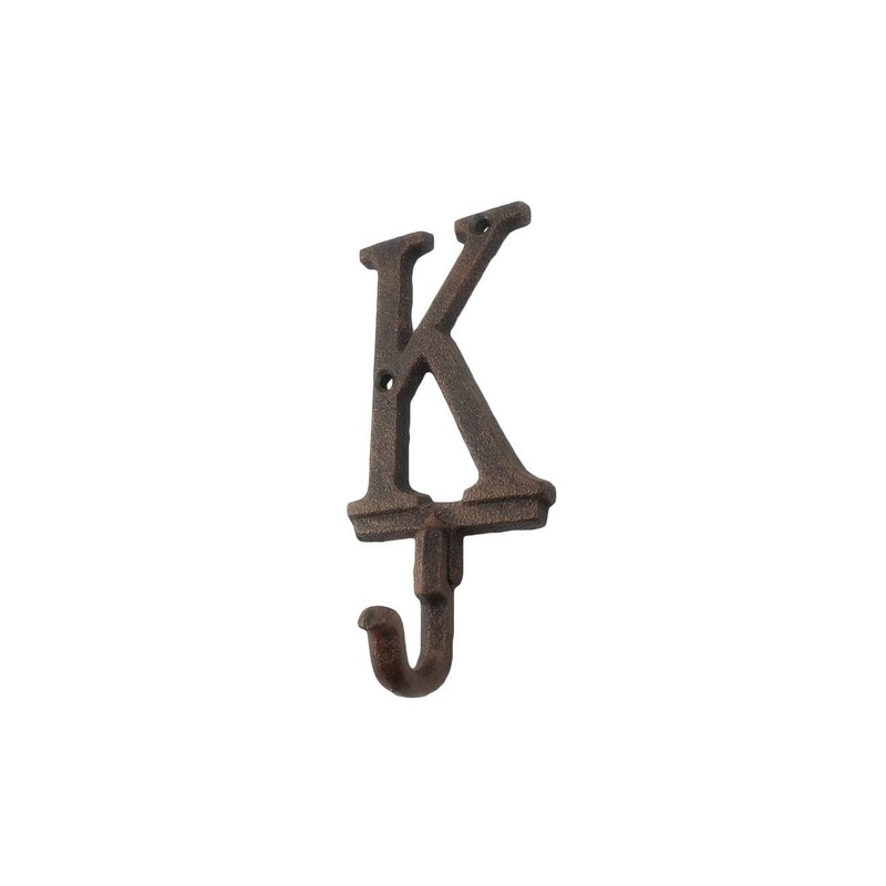 HANDCRAFTED NAUTICAL DÉCOR Rustic Copper Cast Iron Letter K Alphabet