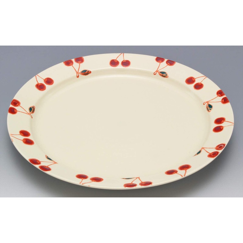 Hasamiyaki Kikusho Kiln Fruit Plate, Plate, Large, Approx. 9.4 inches