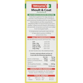 Vetzyme Moult and Coat Oil, 150ml
