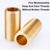 3/4 Inch (25 mm) Threaded Nipple, Brass Barrel Nipple, Threaded