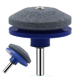 2PCS Lawn Mower Sharpener, Universal Rotary Grinder Stone for Power Drill Garden Industrial Tool Rotary File Drill Attachment for Rotary Lawn Mower, Spades, Hoes, Lawn Edgers Tool Most Power Drill