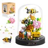 Flower Bouquet Building Sets, 588 PCS Animals Flowers Botanical Collection