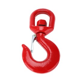 NORJIN 3T Swivel Hook, Grade 80 Crane Swivel Hook with Latch Forged Alloy Steel Swivel Eye Hook for Industry, Ship, Building, 6600lbs Working Load Limit