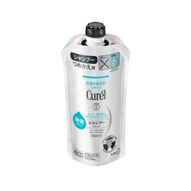 Curél Shampoo Refill, 11.8 fl oz (340 ml) (Also Can Be Used for Babies), Weak Acidity, Unscented, Colorless