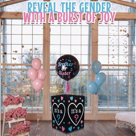 Fun Express Gender Reveal Balloon Box, Unisex, 24 Inch Tall