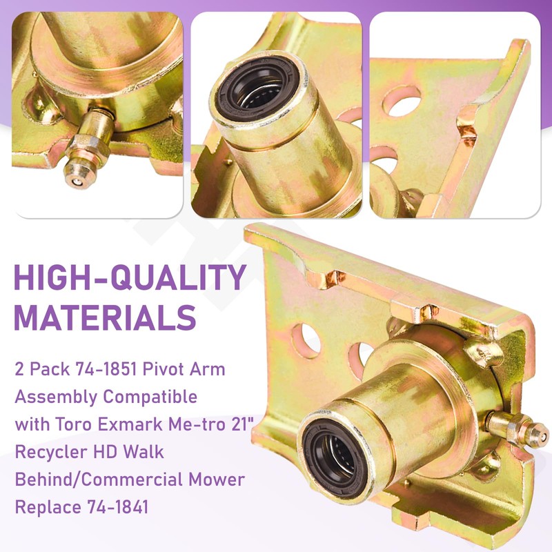 2 Pack 74-1851 Pivot Arm Assembly for Toro Exmark 21"