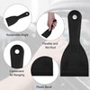 6 Pieces Black Plastic Scraper Tool Set, Wallpaper Scraper Plastic,