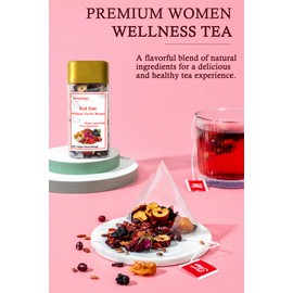 Shengmingxi Red Date Women Wellness Tea Jujube Goji Berry Longan & Red Beans Mulberry Tea Women's Chinese Herbal Tea No Addition Caffeine Free 240g/8.47oz 30bags