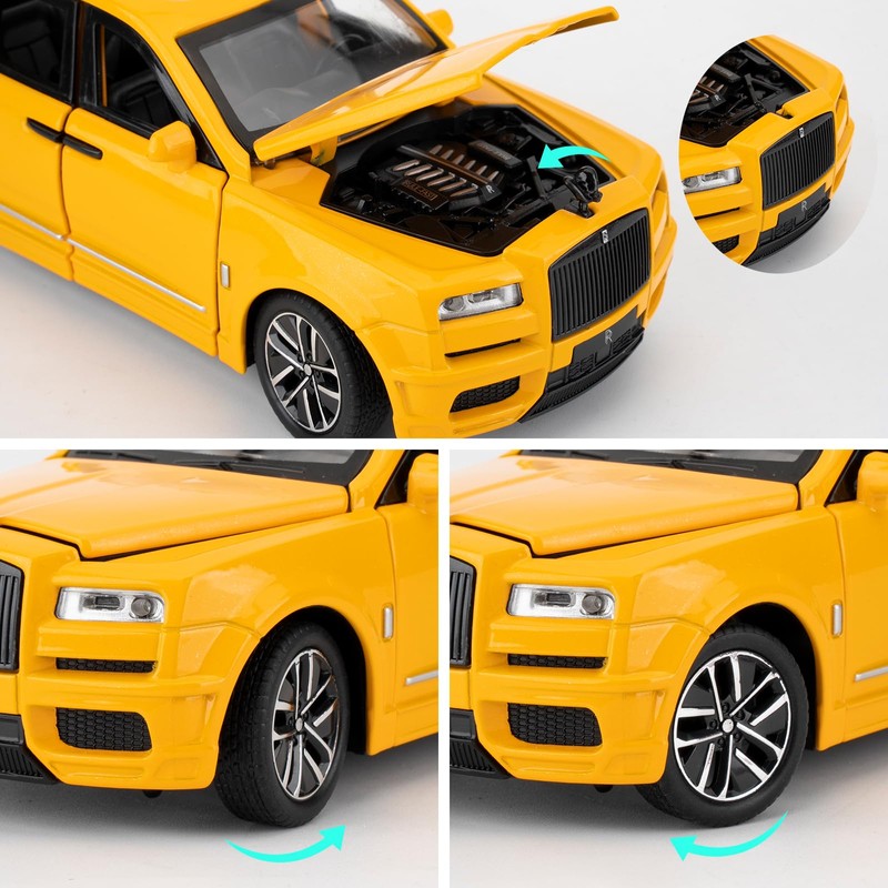 1/32 Rolls-Royce Cullinan Toy Model with Sound and Light, Pullback