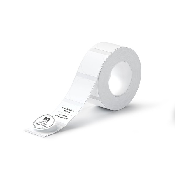 NIIMBOT Thermal Stickers, 300 Round Labels for B21/B1/B3S Printer, 0.83''