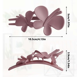 YEYIT Butterfly Hair Clips 5 Pcs Duck Beak Hair Clip Duck Teeth Bows Beak Clips for Hair Beak Barrettes Large Duckbill Hair Clips for Women Lady Alligator Hairpins (Mixed Color)