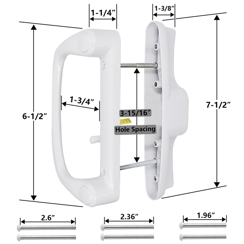 Eockatoo Sliding Glass Patio Door Handle Replacement Set Only Non-Keyed