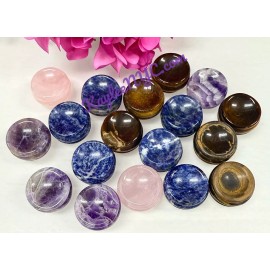 Wholesale Lot 18 PCs Natural Mix Crystal Sphere Stands Healing Energy