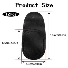12Pcs Eye Patches Comfortable Left or Right Single Professional Medical One Eye Cover Reusable Black Soft Single Eye Patches for Eyeglass Treat Lazy Amblyopia Strabismus Adult Girl Boy (2)