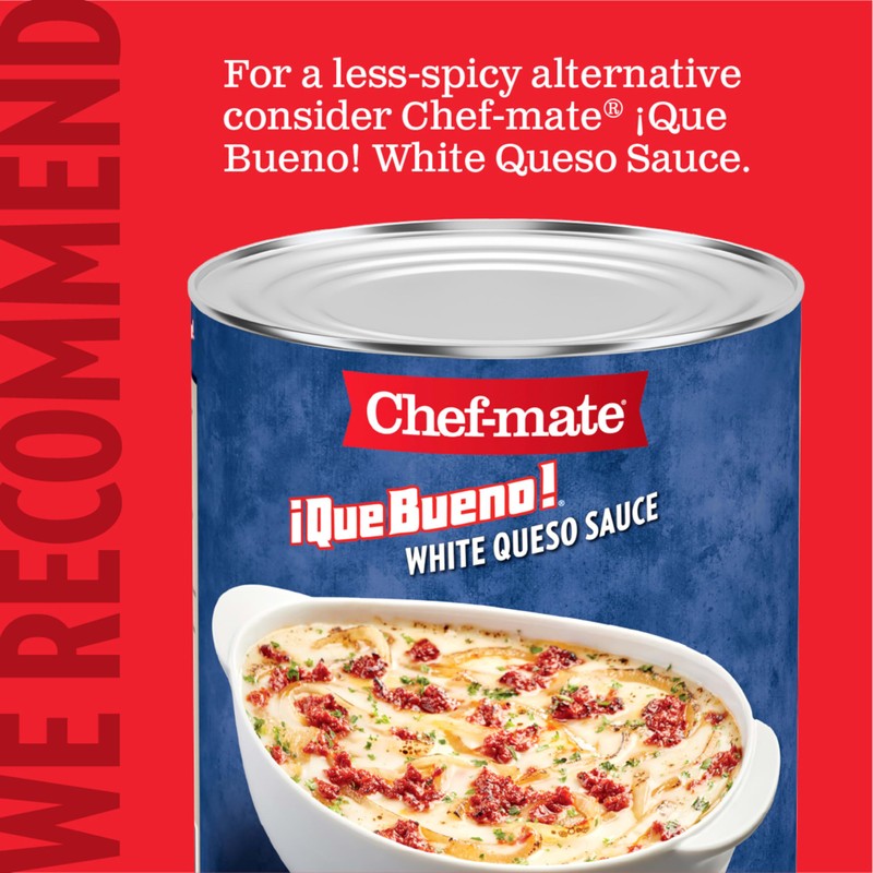 Chef-mate Que Bueno Spicy Nacho Cheese Sauce, Jalapeno Queso, Canned