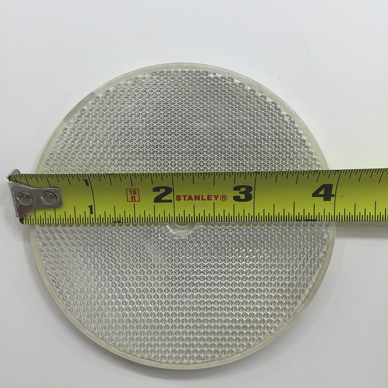 AMAZING BEAM 3.165 Ø Clear Round Reflector White Pack of