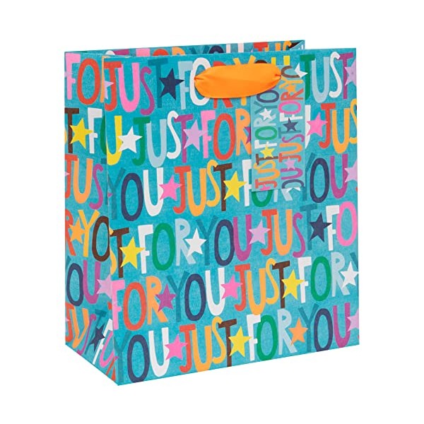 Glick Luxury Gift Bag, Medium Gift Bag, Paper Salad Just for You Gift Bag, Gift Wrap Bag, 200x225x100mm, Multi-Colour
