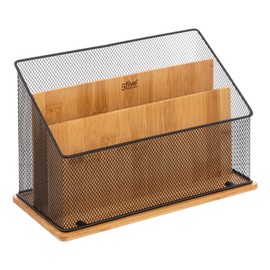Atmosphera 5five Havi Desk Organiser Bamboo Black