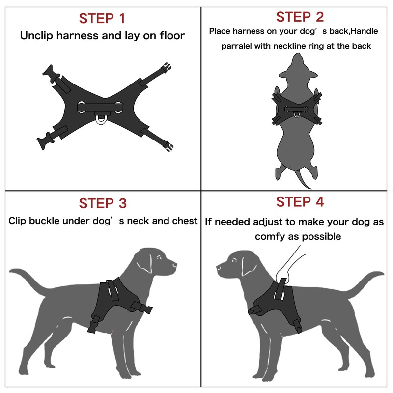 FYY Dog Harness No Pull - Breathable Adjustable Pet Vest
