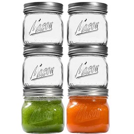 6 PACK Wide Mouth Mason Jars 16oz with Airtight Lids and Bands, Canning Jars with Crystal Glass for Food Storage, Spice Jars, Canning, DIY Projects, Jam, Jelly, Honey, Preserving, Drinking