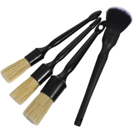 Artibetter Cepillos De Detalle para Automóviles con Cerdas De Pelo De Jabalí Natural Suaves Rayaduras con Mango Ergonómico para Limpieza Interior y Accesorios para Limpieza De Interiores y RU