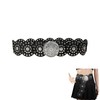 Eterspr Concho Leather Disc, Wide Disc Belt for Women, Boho