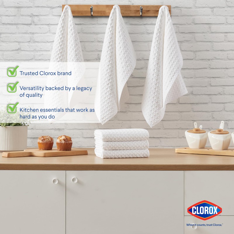 CLOROX Waffle Bar Mops - Microfiber Quick Dry Dishcloths -