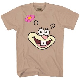 Spongebob Squarepants: Sandy Cheeks Squirrel Face T-Shirt (3X-Large) Tan