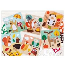 Ursus 8800002F Forest Friends Felt Picture Craft Set, Set of Motif Cards, Felt Punch Pieces and Wiggly Eyes, Includes Step by Step Instructions (English language not guaranteed)