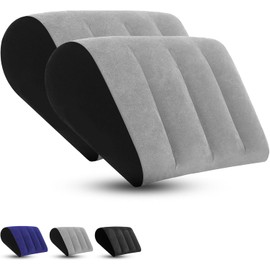 Portable Inflatable Wedge Pillow for Traveling - 2 Pack Body Positioner for Body Support,18in Adjustable Sleeping Cushion,Lightweight Bed Leg Elevation Partner Support Camping Pillows,Fast Inflation