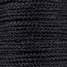 Hollow Braid Polypropylene Rope in Black - 5/16 Inch, 100 Feet