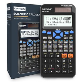 CATIGA SS-991EX Scientific Calculator with Advanced 550 Functions- Solar & Battery Powered, Multi-Function, High School & College Math, Trigonometry, Statistics, Algebra, Durable, Large Display