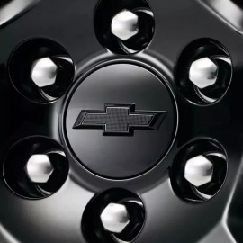 General Motors 2015-2023 Tahoe Suburban Silverado Gloss Black Center Caps 19333202 Qty 4 OEM GM