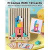 Gxdamxz Tetris Holzspiel, 3 in 1 Tangram Puzzle mit 10