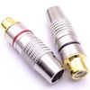 tunghey 6Pack RCA Plug Connectors Coaxial Cable Audio Adapter Gold