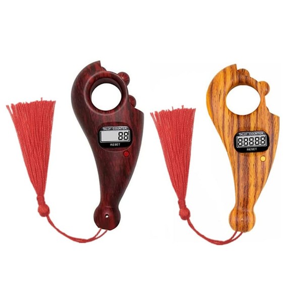 Hitopin 2pcs Digital Beads Counter, Buddha Beads Counter, Buddha Beads