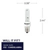 Bulbrite KX40/E12 40W KX-2000 Krypton/Xenon T3 Clear Bulb, Candelabra Base