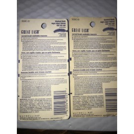 Maybelline New York 2 Tube Lot MAYBELLINE Great Lash Curved Brush 120 BLACKEST BLACK nip