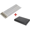 Shiwaki 10 Piece Alligator Clips with Base Holder for Airbrush