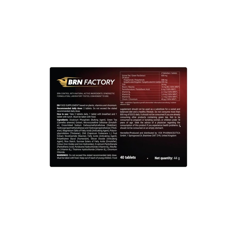 BRN Fast. with Natural Active Ingredients. Synergetic Formulation, Laboratory Tested,