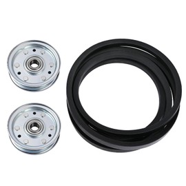 Promrmr 167133 Finish Mower Belt with 164090 2Pcs Idler Pulley Compatible with King Kutter RFM 60" Cut Finish Mower