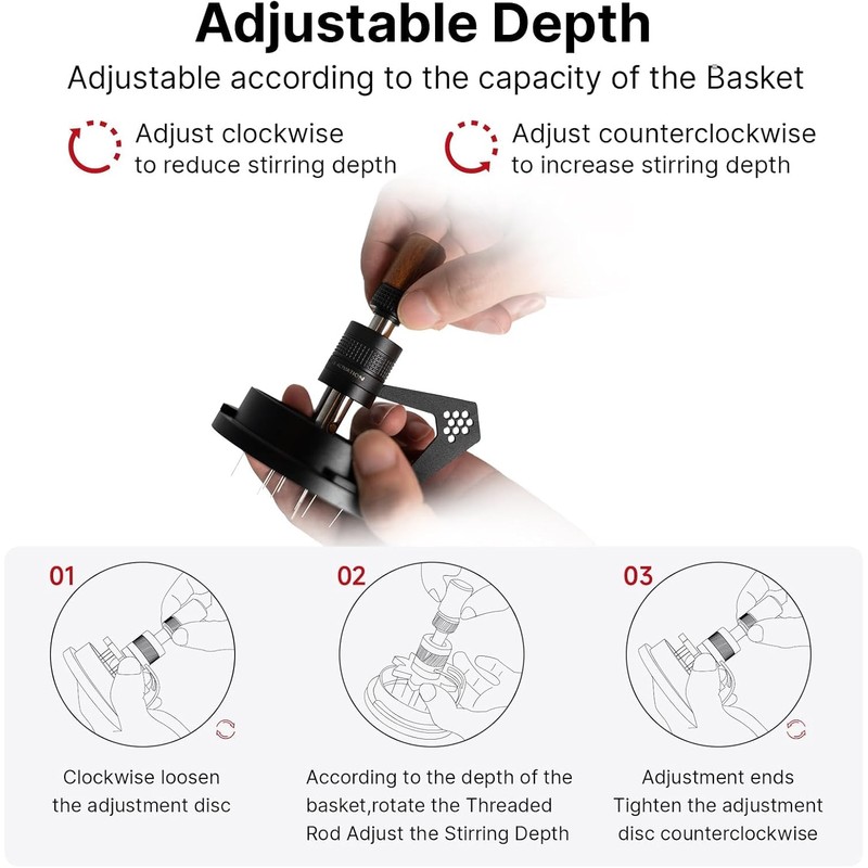 IKAPE Mantis WDT Distribution Tool, 51MM Espresso Rührer Distribution Tool