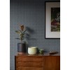 A-Street Prints Larsson Indigo Ogee Wallpaper