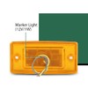 LQI 5pcs Rectangle Cab Light 6 LED Amber Top Roof