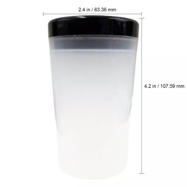 Beauticom Nail Brush Acetone Cup Holder and Cleanser Bottle with Black Lid
