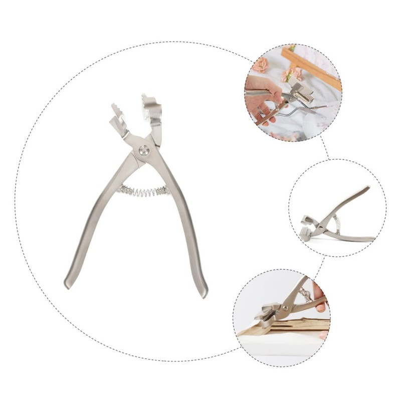 Hohopeti Lightweight Canvas Pliers Spring-Loaded Tension Clamp Wide Mouth Pliers